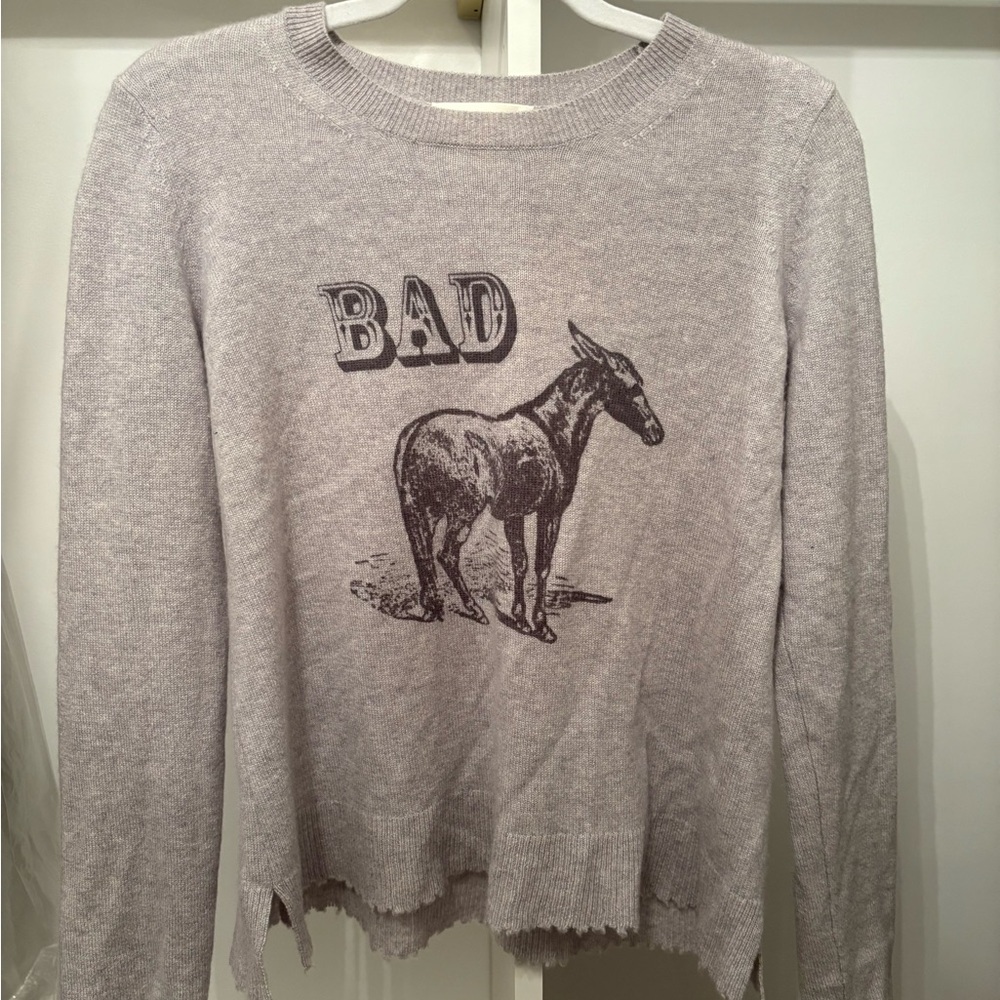 Lisa Todd BAD ASS 100% cashmere Sweater - Picture 2 of 6
